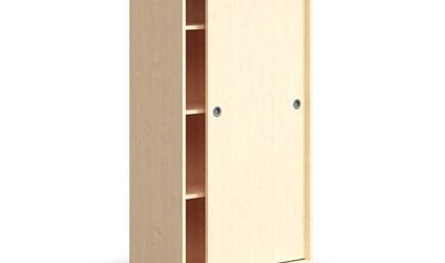 Cover image for QBUS Storage Lockable sliding door cabinet 3 shelves, 1636x800x400 mm