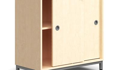 Cover image for QBUS Storage Lockable sliding door cabinet 1 shelf, 868x800x400 mm