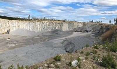 Cover image for Aggregates from Umeå quarry - Bjurholm