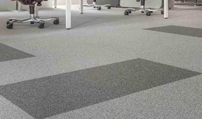 Cover image for L480 tufted carpet tiles made of recycled pile material