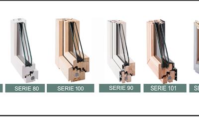 Cover image for Serramenti in legno serie 70, 80, 100E e in legno-alluminio serie 90, 101, 125Excell