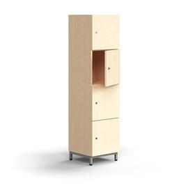 Cover image for QBUS Lockable personal storage 4 comps 1636x400x420 mm