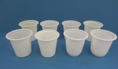 Cover image for VASETTI IN POLISTIRENE BIANCO PER 125 g DI YOGURT