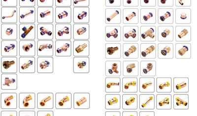 Cover image for Altech press fittings Copper and Bronze-Copper M/V profile (Koppar och Rödgods) & Altech capillary tube fittings (kapillärrörsdelar)