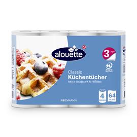 Cover image for KITCHEN TOWEL ALOUETTE 4 ROLLS 3 PLIES