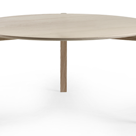 Cover image for OAS Big table, Diameter 1500 mm, Desktop linoleum, 3 legs H730 in ash