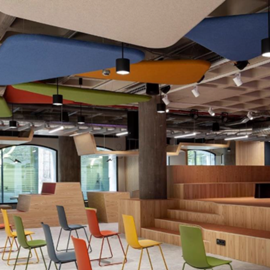 Cover image for Foam sound absorbing panels with textile upholstery