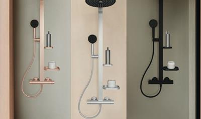 Cover image for Alu+ shower system with thermostatic /mechanical mixer from Ideal Standard International