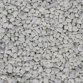 Cover image for WHITE CARRARA MARBLE PEBBLES (IN 20 AND 25 KG SACKS)