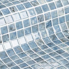 Cover image for CELESTITE. Ezarri recycled glass mosaic tiles. Mosaico de vidrio reciclado.
