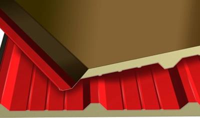 Cover image for Sandwich panels with one external facing in steel and internal facing in cardboard felt, fiberglass, centesimal aluminum and expanded rigid polyurethane or polyisocyanurate insulating core