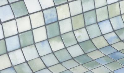 Cover image for FLUID. Ezarri recycled glass mosaic tiles. Mosaico de vidrio reciclado.