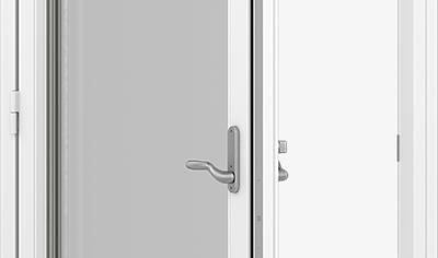 Cover image for Lyssand 105, Balcony door, wood with aluminium cladding