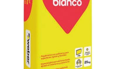 Cover image for weber Celima flexible white tile adhesive (weber Celima pegamento blanco flexible)