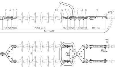 Cover image for Tension string for twin conductor bundle 2S30 Duplex