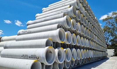 Cover image for Reinforced Concrete Pipes (RCP) manufactured by Humes in Welshpool