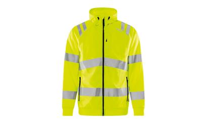 Cover image for High vis Green hooded sweatshirt jacket class 3 7865 GPSW