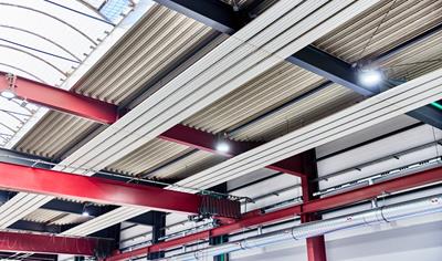 Cover image for 1m2 of radiant ceiling panels for heating and cooling, produced in Lahr, Germany