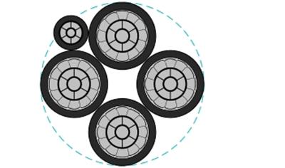 Cover image for Low Voltage Bundled Power Cable 4X120+1X25 0.6/1 (1.2) kV