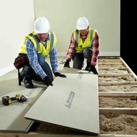 Cover image for Particleboard, manufactured at the West Fraser site in Cowie, UK.