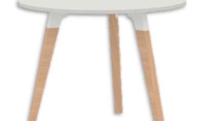 Cover image for Lares Meeting circular table (Ø 1000 mm) with wooden legs