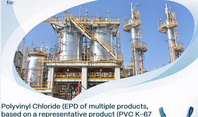 Cover image for polyvinyl chloride (EPD of multiple products, based on a representative product "PVC K 67,K 70"