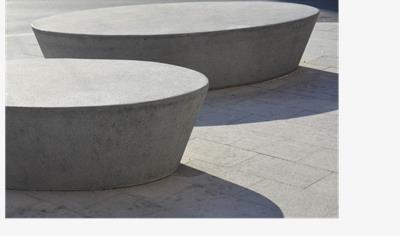Cover image for Grey cement concrete element designed for urban furniture