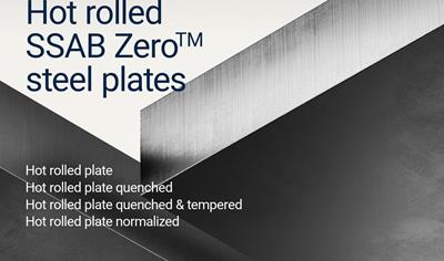 Cover image for Hot rolled SSAB Zero steel plates