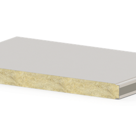 Cover image for Pannelli sandwich con rivestimento in acciaio e nucleo isolante in lana di roccia