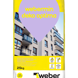 Cover image for webermin deko optima Cement based, fiberreinforcend, medium textured decorative façade coating
