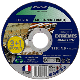 Cover image for Norton® Travaux Extrêmes Multi-matériaux - Disques à tronçonner