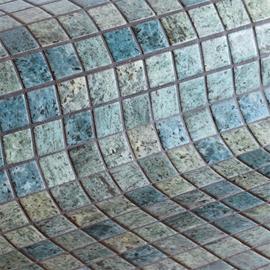 Cover image for BALI STONE. Ezarri recycled glass mosaic tiles. Mosaico de vidrio reciclado.