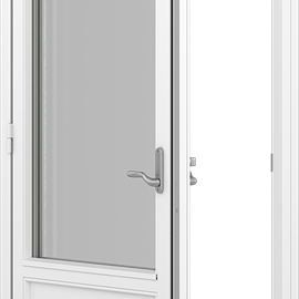 Cover image for Lyssand 105, Balcony door, wood