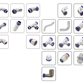 Cover image for Altech press fittings acid-proof stainless steel M/V profile