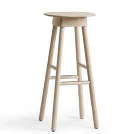 Cover image for SitOnMe Stool, Seat height 780 mm, seat in ashveneer, frame in solid ash