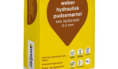 Cover image for weber Hydraulisk Pudsemørtel KKh 35/65/500 0 - 2 mm 