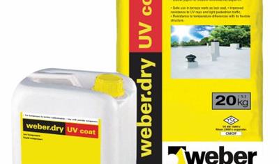 Cover image for weberdry UV coat Cement based, full flexible, CMO2P class waterproofing slurry with improved UV resistance