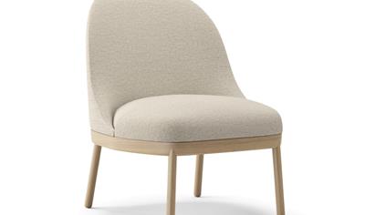 Cover image for Aleta chair & lounge chair with four wooden legs