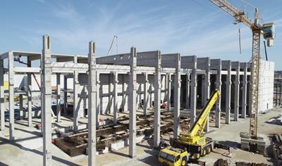 Cover image for Precast Concrete Products: C1 Columns - B1 Beams (U,T or L shaped) - RF1 Roof girders (prestressed) - RF2 Roof purlins (prestressed) - S1 Side Beams