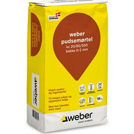 Cover image for weber Pudsemørtel KC 20/80/550 Bakke 0 - 2 mm 