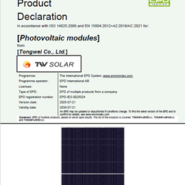 Cover image for Environmental Product Declaration for Photovoltaic Modules