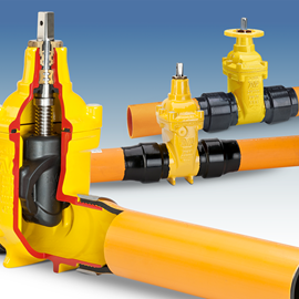 Cover image for Resilient seated gate valves with PE ends for gas