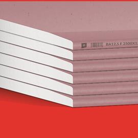Cover image for PLACA DE YESO LAMINADO FUEGO F 12,5 mm; FIRE RESISTANT GYPSUM PLASTERBOARD F 12,5 mm