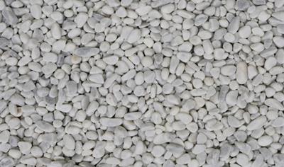 Cover image for WHITE CARRARA MARBLE PEBBLES (IN BIG BAGS 1.000–1.500 KG)