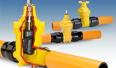 Cover image for Resilient seated gate valves with PE ends for gas