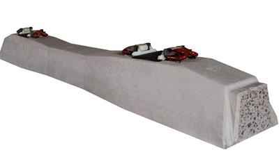 Cover image for Railway sleeper SB35F/SAT35F without fastening system, 100 % Portland cement and 100 % green PC-steel