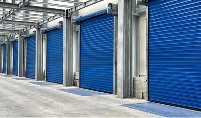 Cover image for Rolling shutter system with aluminium slat curtain (DP100 and DP125)