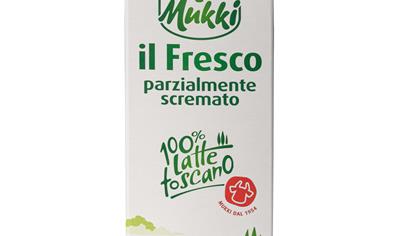 Cover image for Latte fresco pastorizzato parzialmente scremato 100% Toscano Mukki 