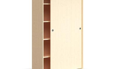 Cover image for QBUS Storage Lockable sliding door cabinet 4 shelves, 2020x1200x400 mm