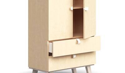 Cover image for QBUS Storage cabinet 2 shelves and 2 drawers, 1332x800x420 mm